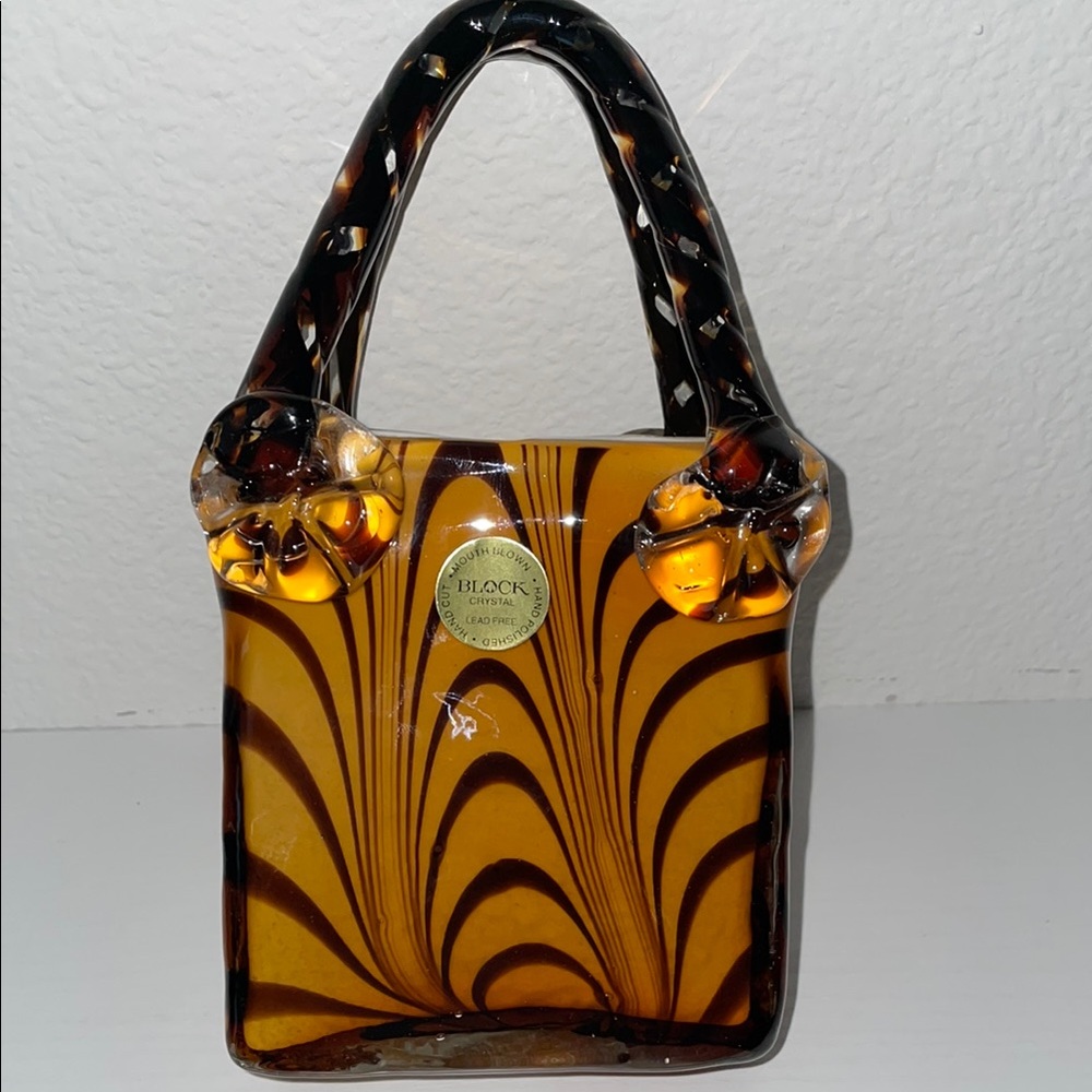 Intricate Brown and Black Glass Art Masterpiece